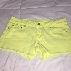 Neon American Eagle shorts